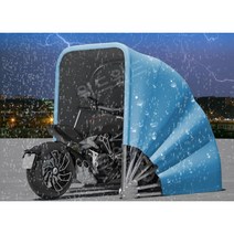 바이크반 오토바이 차고 바이크 주차장 차양막 주차텐트 커버 야외 홈 천막 캐노피 썬 스크린 접이식, 반자동2.6X1.3X1.6m(스테인리스튜브)