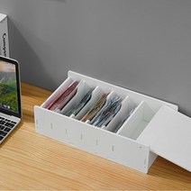 카운터 금고 돈통 지폐 보관함 서랍 간편 매장용 금전, 코인 상자 수평으로 배치된 6개의 그리드