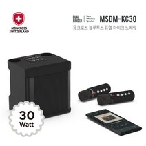 몽크로스 휴대용 듀얼 마이크 블루투스 노래방 세트, MSADM-KC30
