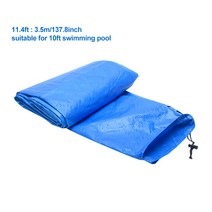 수중 Blue Accesso세트s PE Round Protector Villa Above Ground Home Swimming Pool Cover Dustproof Rain, 02 10 FT