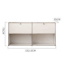 수납장 미트센츄리 화이트 모던 TV장 수납장 티비다이 거실 인테리어 가구 도어형 모듈, D. 화이트 싱글 캐비닛 C2 모델