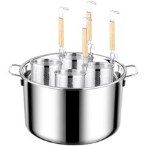 업소용 가스렌지 면 삶는 기계 냉면 식당 해면 국수, 이중 바닥 32cm(3홀 냄비 + 와이어3)