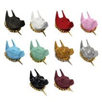 차량용 송풍구 클립 도베르만 석고 방향제 냄새 제거, 핑크 블랙체리_체인목걸이 골드