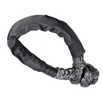 자동차 용 합성 소프트 샤클 유연한 ATV 윈치 로프 견인 복구 스트랩 35000 Lbs 16T 블루 나일론 케이블, [04] Black