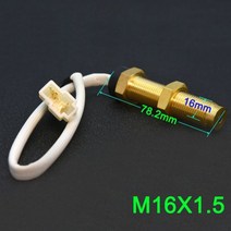 자동차 게이지52mm 3 in 1 디지털 수온 게이지 오일 압력 전압계 알람 빨간색 백라이트 측정기 9-32V, 16 Tacho sensor M16
