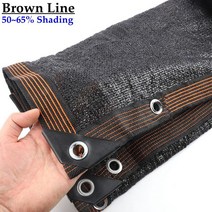 비닐하우스 조립식 미니온실 식물재배기 소형 HDPE 자외선 차단 블랙 차양 그물망 온실 정자 스크린 메, 02 4Pin Brown Line_02 1mX3m