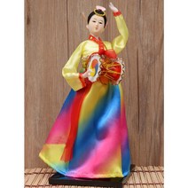 한국 한복인형 공예 조각 장식소품 선물 피규어 전통, R