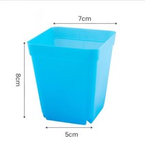 플랜트박스 베란다 실내 옥상 주차장 텃밭 화분 미니 화분 7cm 10cm 작은 사이즈 플라스틱 식물 재배, 03 blue 7cm_01 2pcs