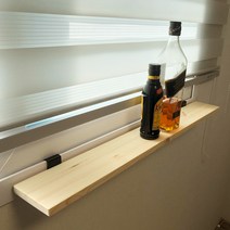 아키아 네이쳐 원목 창틀 선반 + 창틀 브라켓 2p, 길이77cm 폭27cm + 브라켓1쌍, 세트, 무도색원목