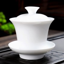 [순수] 마음휴식 도자기 개완 백자 뚜껑 다기 찻잔, 상세페이지 참조