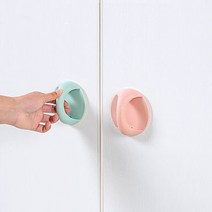 붙이는 원형 손잡이 서랍장 창문 싱크대 샤워부스 베란다 옷장 손잡이 안전 손잡이, 그린