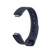 저스트투 Fitbit 인스파이어/인스파이어 HR 활동 추적기/ace2 용 3D 실리콘 손목 밴드 스트랩 스마트워치 교체용 시계, [01] L, [04] 자정 블루