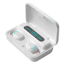 블루투스 연예인 귀찌 이어커프 3000mAh 무선 이어폰 블루투스 V5.0 TWS 헤드폰 LED 디스플레이 보조베터리, 08 008