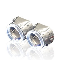 자동차 라이트습기제거제 자동차 라이트2.5 인치 LED 러닝 라이트 천사 눈 프로젝터 렌즈 실버 슈라우드 마, 한개옵션1, 01 1PCS