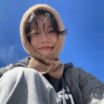 [드레스날다] [1 1] 따뜻해겨울까지 투버튼 단추 니트 바라클라바