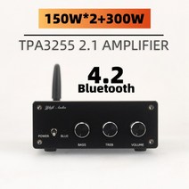방송 음향 오디오 출력 증폭기 스피커Hifidiy 완제품 기계 2.1 서브 우퍼 tpa3255 150w 2 300w 서브 앰프 독립 블루투스 5.0, TPA3225 블루투스 4B