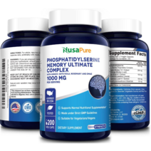 누사퓨어 Nusapure 포스파티딜세린 1000mg 200캡슐 은행잎 추출물 고투콜라, 1개, 기본