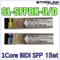 SFP 1코어 SFP지빅모듈 Starlink 싱글모듈 usb공유기 무선공유기 와이파이공유기 무선공유기iptime 메시와이파이 ip-time공유기 ip-time 1Core BIDI SL-SFPBX-U 싱글1세트 기가 D00002963 유무선공유기 네트워크장비, 로드 본상품선택