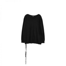 ANN DEMEULEMEESTER 로고 스트랩 장식 라이트 니트탑