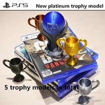트로피 모델 3D 인쇄 플래티넘 골든 실버 청동 HiddenTrophy PS4 PS5 PSN 소니에 대한 토큰을 사용자 정의 플라스틱 DIY, Trophy set