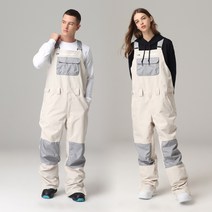 스키복 전신 바지 보드복 남자 여자 방수 방풍 방한 보온 편안 패션 커플 컬러풀하다 멜빵 바지