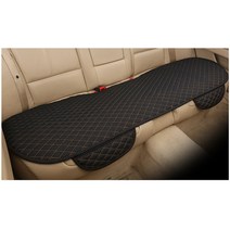 flax car seat cover front 후면 리넨 패브릭 쿠션 통기성 보호 매트 패드 유니버설 자동 인테리어 스타일링 트럭 suv van, 검은 황금 1 개, 협력사