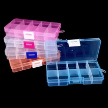 서랍장 아일랜드 유리쇼케이스 미닫이수납장 우드쇼케이스 12.8x6.5x2.2cm 뜨거운 판매 diy 최고의 주최자 보관 비즈 상자 10 슬롯 플라스틱 보석 조정 가능한 도구, 주황색