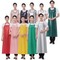 비닐 유니폼 롱 앞치마, KU226 실버, 1개