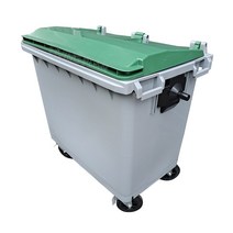 리빙플랜 상차용 분리수거함 평면 660L, 녹색