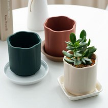 Yotta국산 실리콘 소형화분 인테리어 미니 거실 디자인화분, 티파니 아이보리