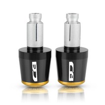 혼다 오토바이 7/8 인치 22MM 핸들바 핸드 그립 바 엔드 CB125R CB300R CB400 CB500X CB, 10 Black-Gold