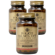 솔가 폴레이트 666 mcg DFE 250정 (타블렛) Solgar Folate MCG 250tabs, 3개