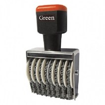 [IL∃7] 그린 넘버링 4mm 12단 사무용 스탬프 숫자 도장 문구용 찍기 일부인 날짜_E∃8260eA, ∠본상품, 무◇옵션