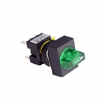 2A2B 3단 수동복귀 LED 타입 셀렉터 직사각형 스위치 16mm KSL16RS3-L2, 그린 [KSL16RS3-L2G]