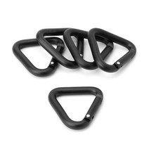 5pcs/set triangle carabiner 키 체인 스냅 클립 버클 스크류 잠금, 검은색