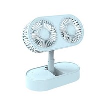 제설기 제설장비 스키장3속도 책상 팬 조정 가능한 USB 충전식 냉각 듀얼 헤드 강한 공기 조용한 미니 개