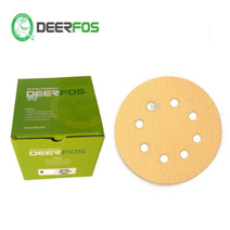 국산 디어포스 종이벨크로 5인치 8홀 (100장)/ 원형사포, #400, 100개