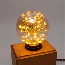 더쎈 동성 LED 에디슨 불꽃전구 M-95 2.5W 2200K, 전구색, 3개