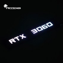 그래픽카드 freezemod 미니 vga 사이드 라이트 패널 5v 3pin a-rgb luminous nameplate pc 케이스 장식 라이트 패널 aura sync, rtx3060