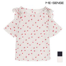 미센스 하트 토트 패턴 블라우스 MA87BLM259Z