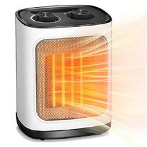 코우사르 소형 1500W 전기 세라믹 팬 히터 저소음, 하얀색