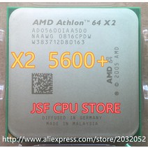 AMDCPU용 메인 마더 보드 amd athlon 64 x2 5600  cpu 프로세서(2.8ghz1m1000ghz) 소켓 am2 940 핀(100 작동)