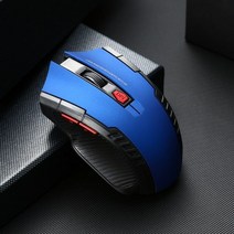 무선 무소음 게이밍 버티컬 마우스 2.4GHz 광 게이머 PC 게임용 노트북용 USB 수신기 마우스가 있는 게임, Blue