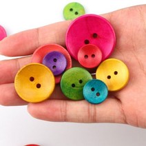다양한 크기의 둥근 단추 혼합 2 구멍 나무 단추 공예 의류 스크랩북용 DIY 바느질 액세서리 10-50 개, 15mm 50개, 2동