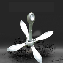 소형 앵커 선박닻 고무보트 선박용 접이식 앵카 카약, 로프가 없는 0.7kg 앵커