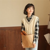 이상민 이서진 옷 설유경 조끼 정혜수 주세영 베스트 쇼트 브이넥 꽈배기 니트 나시 코트 여 겉옷
