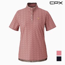 [씨피엑스(본사)] [CPX][CPX] 여성 삼각형 프린트 서커 터틀넥 티셔츠_MGWASW