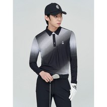 [빈폴골프] [NDL라인] 남성 블랙 그라데이션 냉감 올인원 긴팔 티셔츠 (BJ2341M125)