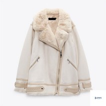 자라 자켓 코트 무스탕 인조밍크 여성용 스웨이드 03833221712