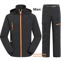 남성 여성용 낚시복 세트 여름 바람막이 티셔츠 의류 정장 야외 스포츠 속건성 바지 등산 UV 보호 재킷, 09 Black for Men